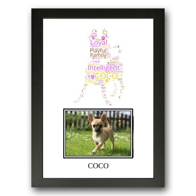 Personalised Chihuahua Dog Word Art Gifts